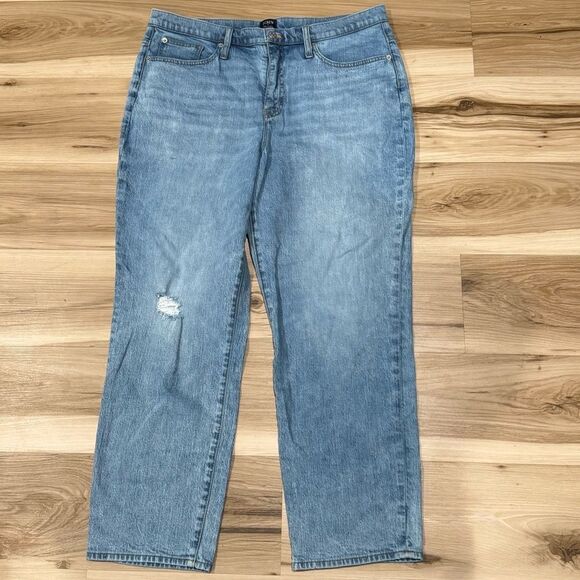 J Crew Relaxed Boyfriend Jeans Wide Leg Women’s 31 - Picture 1 of 4